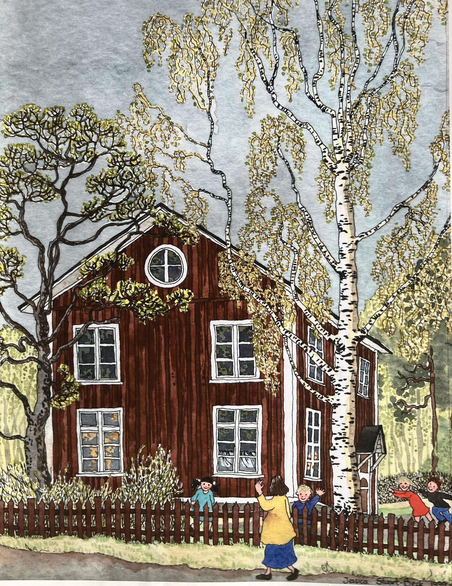 Akvarell av Jessica Stuart-Beck — Rackstad